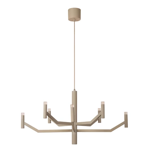 Lucide WELLINGTON - Pendant light - Ø 80 cm - LED Dim. - G9 - 2700K - Taupe - Vibes - turned off